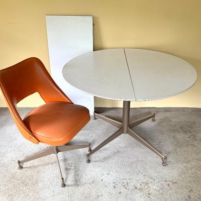 Sale Photo Thumbnail #49: Mid- century table w/ chair