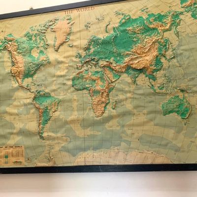 Sale Photo Thumbnail #143: Vtg. Aero raised relief map