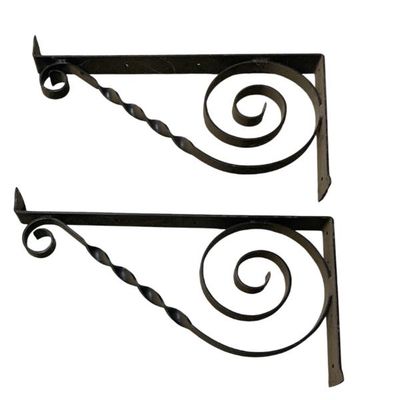 Sale Photo Thumbnail #21: Lg. wrought shelf brackets
