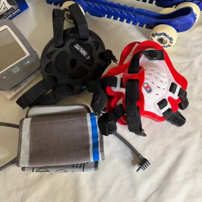 Sale Photo Thumbnail #327: Skate guards, headgear (x2), misc.