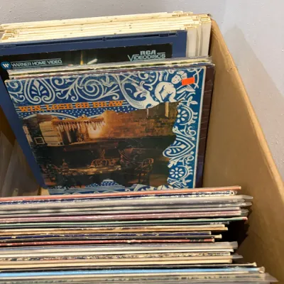 Sale Photo Thumbnail #42: Lot of misc. vinyl records and Videodiscs
