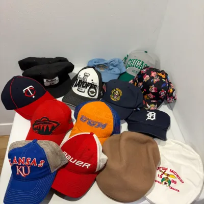 Sale Photo Thumbnail #183: Lot of 15 hats, various styles