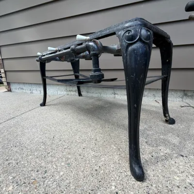 Sale Photo Thumbnail #371: Antique cast iron 3 burner stove