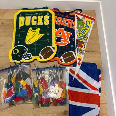 Sale Photo Thumbnail #45: Misc. lot of flags and banners