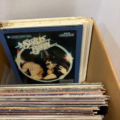 Sale Photo Thumbnail #43: Lot of misc. vinyl records and Videodiscs
