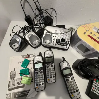 Sale Photo Thumbnail #232: Cordless phones, iPod dock, walkie talkie, universal remote