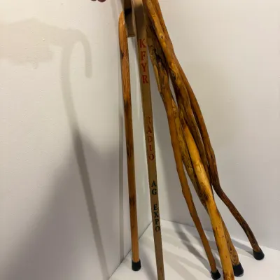 Sale Photo Thumbnail #146: 5 Wooden walking sticks and 2 canes