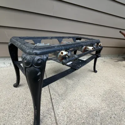 Sale Photo Thumbnail #367: Antique cast iron 3 burner stove