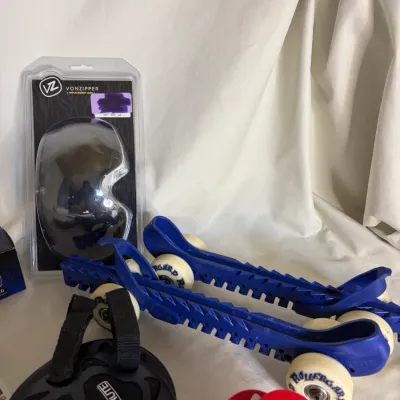 Sale Photo Thumbnail #328: Skate guards, headgear (x2), misc.