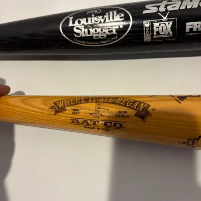 Sale Photo Thumbnail #129: 2 Wooden collector baseball bats