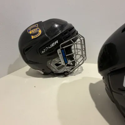 Sale Photo Thumbnail #279: Lot of 3 hockey helmets