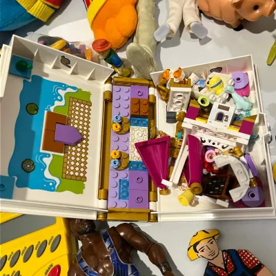 Sale Photo Thumbnail #222: Lot of various vintage toys including a signed Boxcar Willie