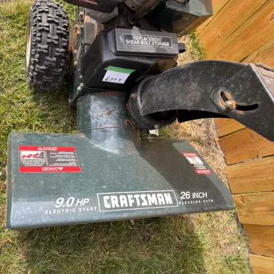 Sale Photo Thumbnail #399: Snow blower; has compression, unknown condition