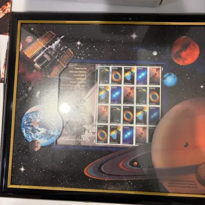 Sale Photo Thumbnail #252: Various folded music poster lot and space stamps
