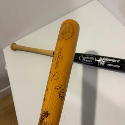 Sale Photo Thumbnail #130: 2 Wooden collector baseball bats