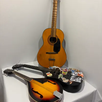 Sale Photo Thumbnail #159: Guitar, small bass, mandolin