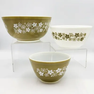 Pyrex Spring Blossom Vintage 70s Nesting Mixing Bowls
