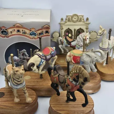 Carousel Classics Hand-Painted Musical Carousel Animal Lot