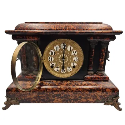 Antique Edwardian Adamantine Celluloid Clock By Seth Thomas