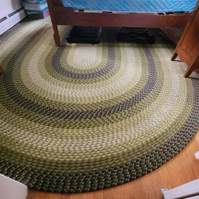 HUGE Green Braided Rug