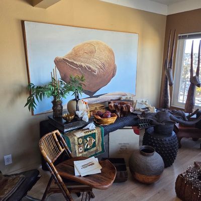 Monumental painting of a rock (damage to one portion but repairable)