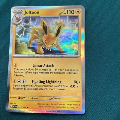Holo Jolteon Pokemon Card Mint Condition Nice