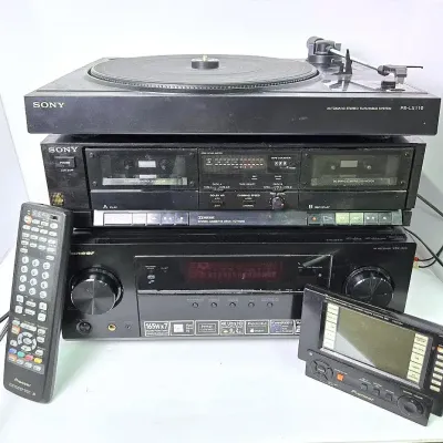 Pioneer Receiver VSX-1123, Sony Turntable Model PS-LX110, Dual Cassette Deck TC-390
