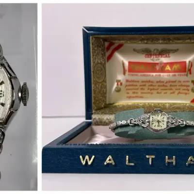 Vintage Ladies Waltham 17 Jewel Watch with Original Presentation Box
