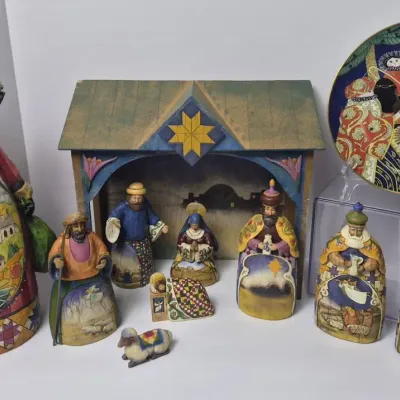 Jim Shore Nativity, "God's Blessings are Forever" Santa Figurine 13" & More