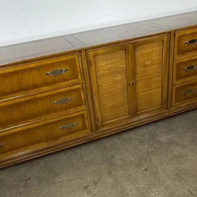 MCM Union National Dresser with Glass Topper - 88x20x32"