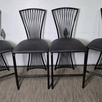 Metal Counter Stools (4) - 18X17X40”
