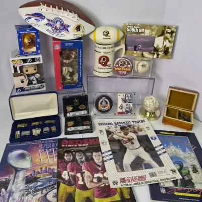 Sports Collectibles: Super Bowl XXVI Football & Program, Orioles Pin Set, Stanley Cup Puck & More