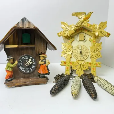 Vintage Black Forest Cuckoo Clocks - Hubert Herr Movements
