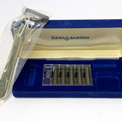 Vintage Reed & Barton Sterling Silver Handle Razor Set, Unused in Original Packaging