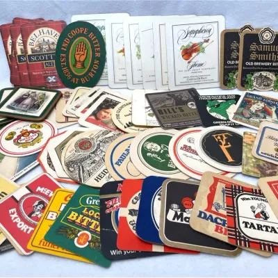 International Cardboard Pub Beer Mats And Coasters, Vintage 