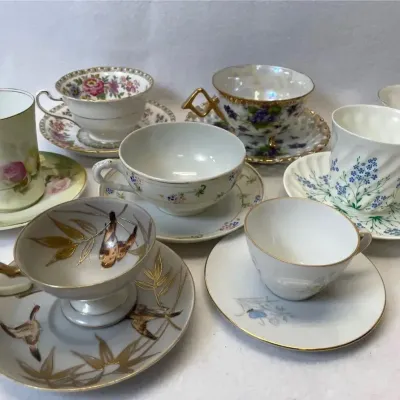 Assorted Vintage Tea Cup And Saucers, 6 Sets