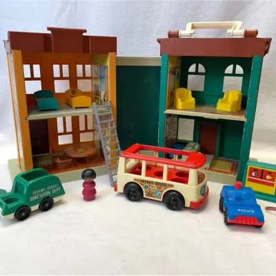 Fisher Price Vintage Sesame Street Playhouse And Accessories 