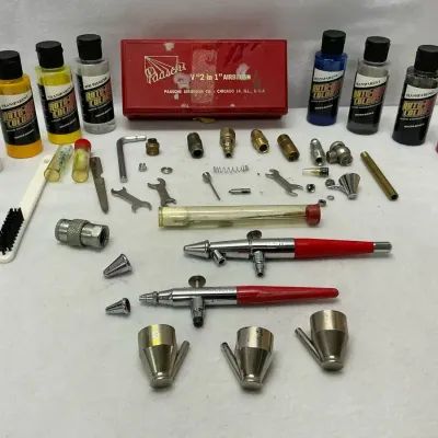 Paasche Airbrusehes, Accessories, And Paint
