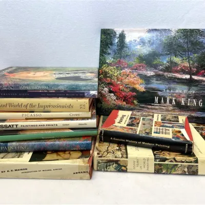 Hardcover Vintage Art Books, 11pcs