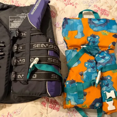 Adult Life "Sea-Doo" Jacket and Child "Puddle Jumper" Swim Vest