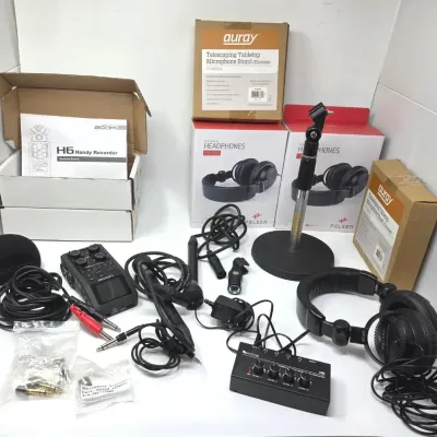 Podcasters Delight! Polsen Headphones, Zoom Handy Recorder, Amplifier And More!