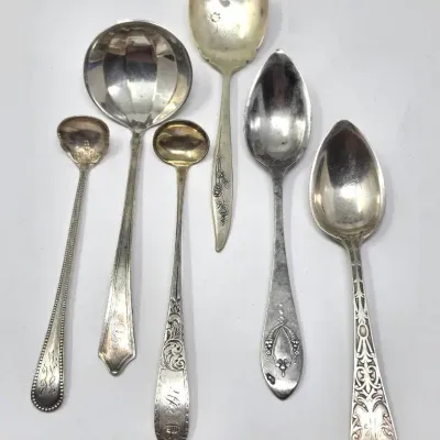 Antique Sterling Silver - Serving Spoons - Feat. Geller Bros.
