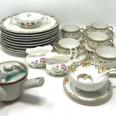 Collection of French, English, and Japanese Tea-ware