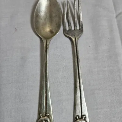 Vintage Sterling Baby Spoon & Fork