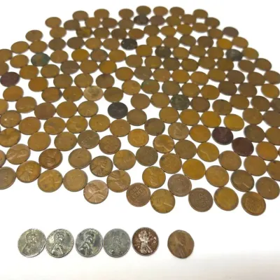 Mystery! Collection Of U.S. Wheat Pennies - Including Steel Wheat Pennies And 1916