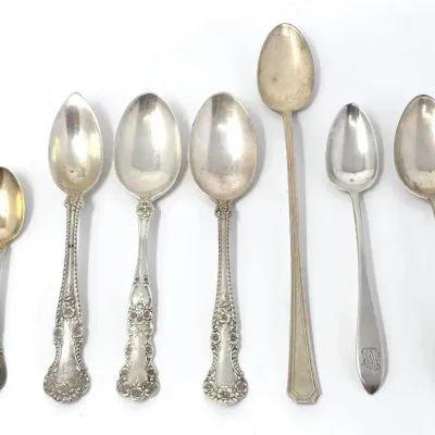 Collection Of Antique Sterling Silver Gorham Spoons