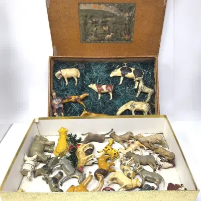 Antique Composite, Lead & Die-Cast Figurines - Zoo & Farm Animals, Lead Men & Others