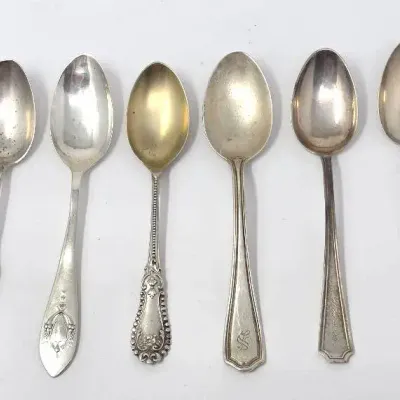 Collection Of Antique Sterling Silver Teaspoons Feat. Towle, Lunt, Gorham, Durgin