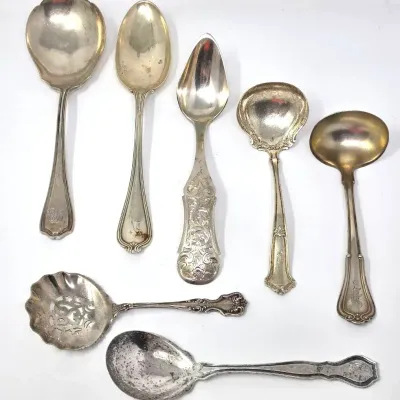 Antique Sterling Serveware Spoons And Ladles - Feat. J.E.Caldwell, Towle