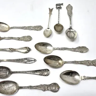 Decorative Sterling Demitasse & Five O'clock Spoons - Balt/Phila, Colorado, Mexico, Minn. & Others!